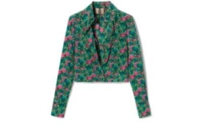 Floral print shirt and bra set by Gucci at Gucci